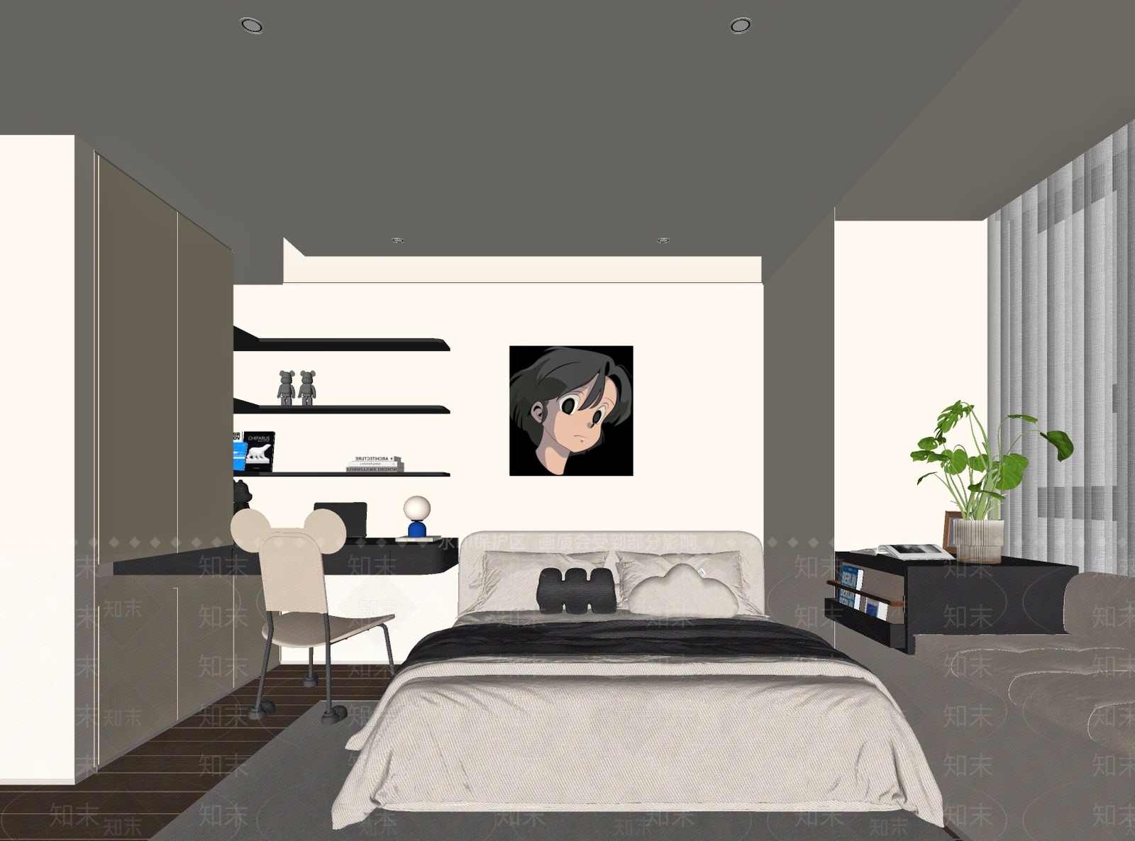 卡通艺术挂画挂画SU模型下载【ID:1227323518】
