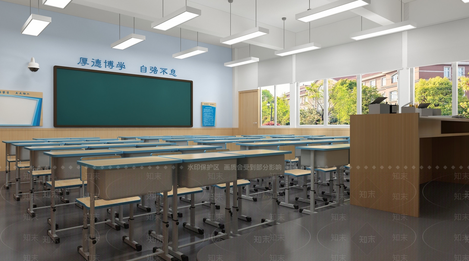 现代教室3D模型下载【ID:1168865615】