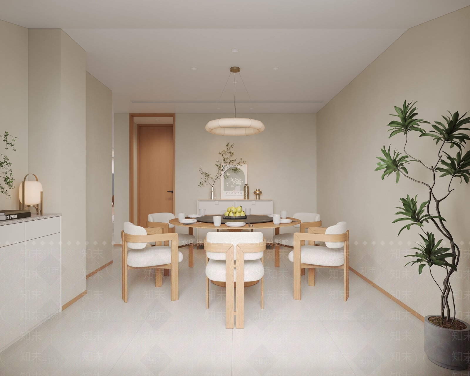 原木开放式厨房3D模型下载【ID:1214700975】