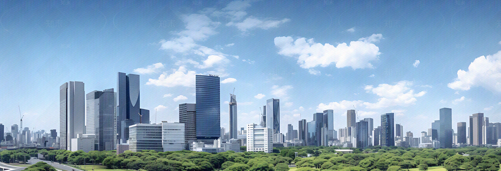 现代新中式城市外景贴图下载【ID:1168879306】