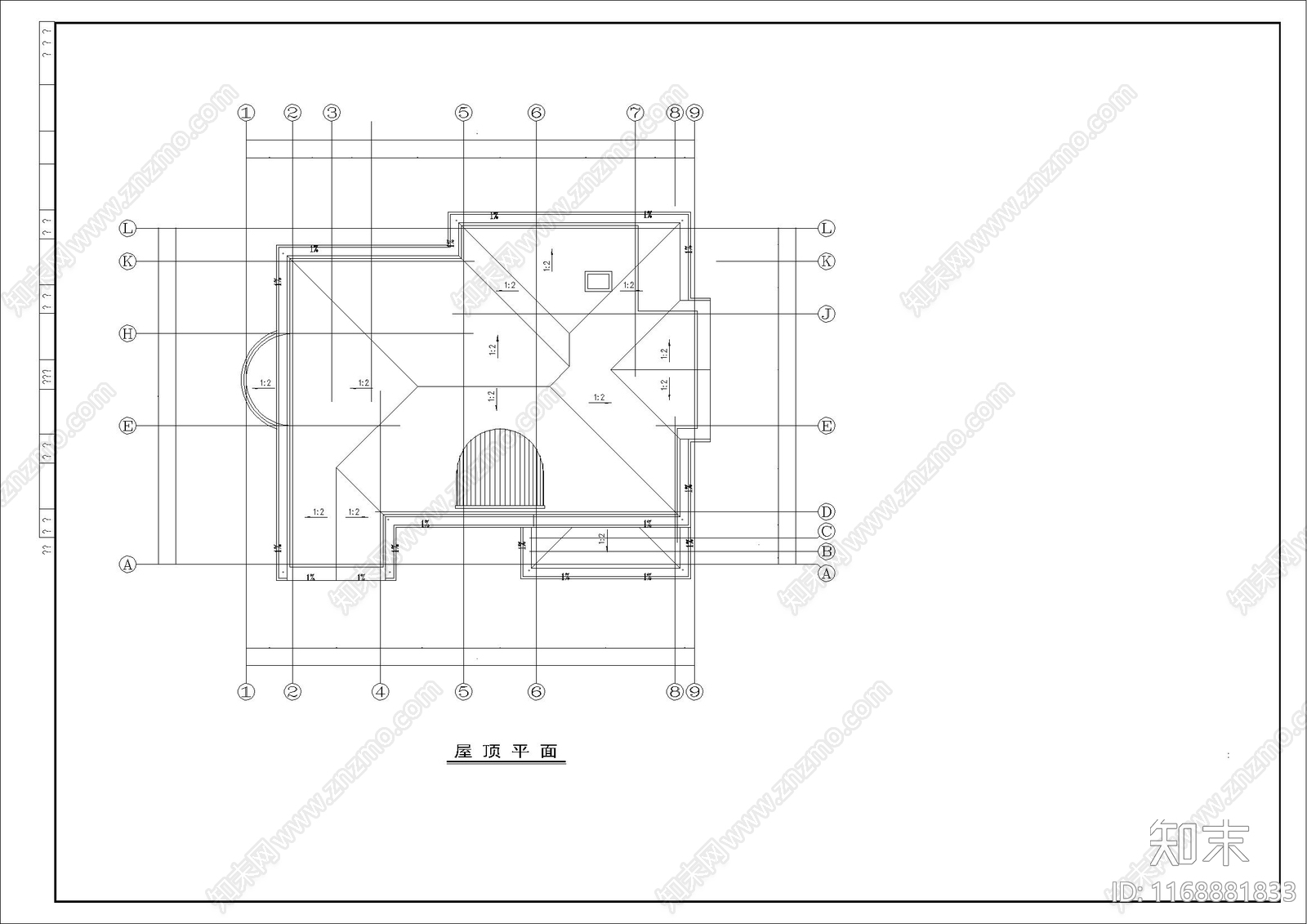 现代别墅建筑cad施工图下载【ID:1168881833】