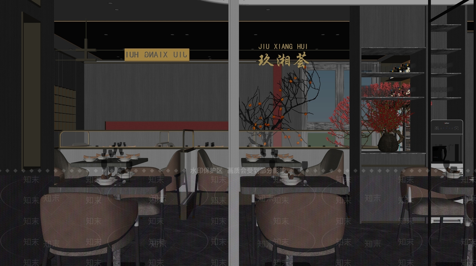 现代中餐厅SU模型下载【ID:1168882604】