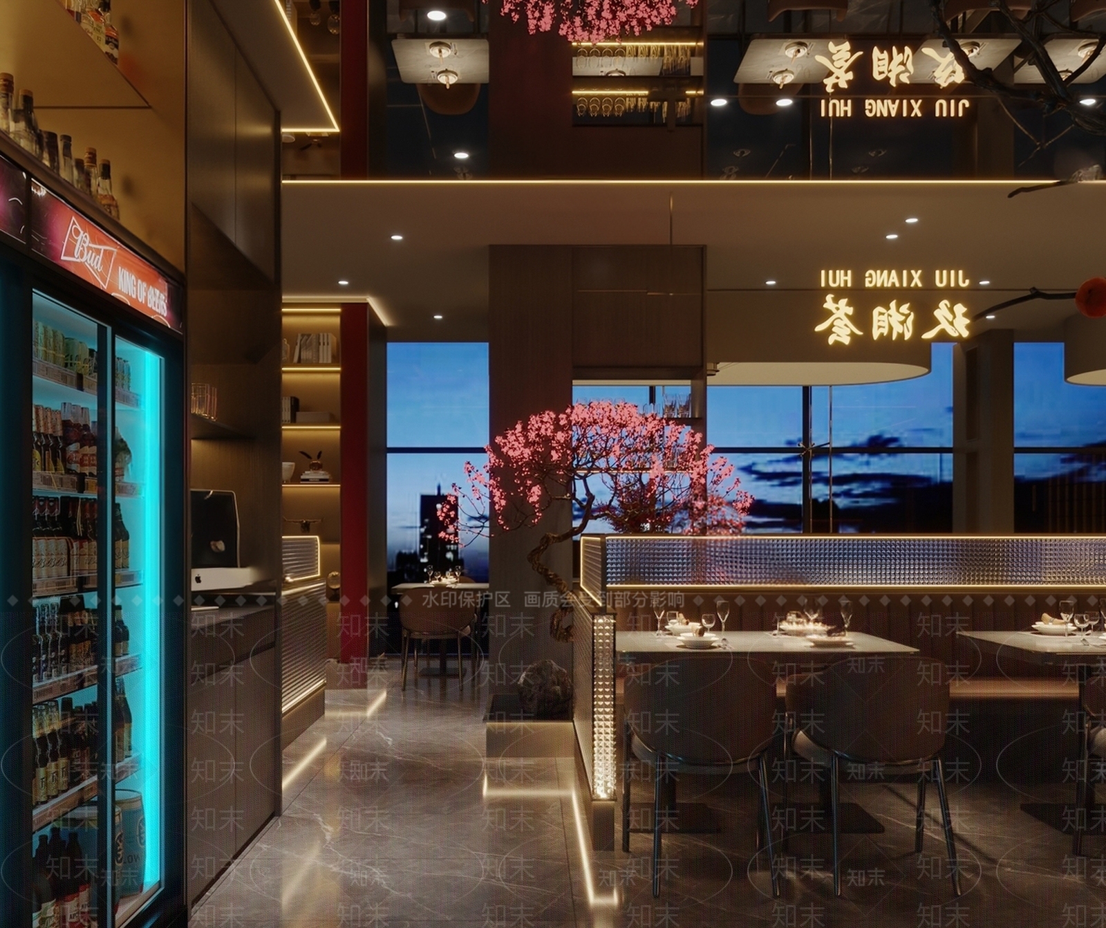 现代中餐厅SU模型下载【ID:1168882983】