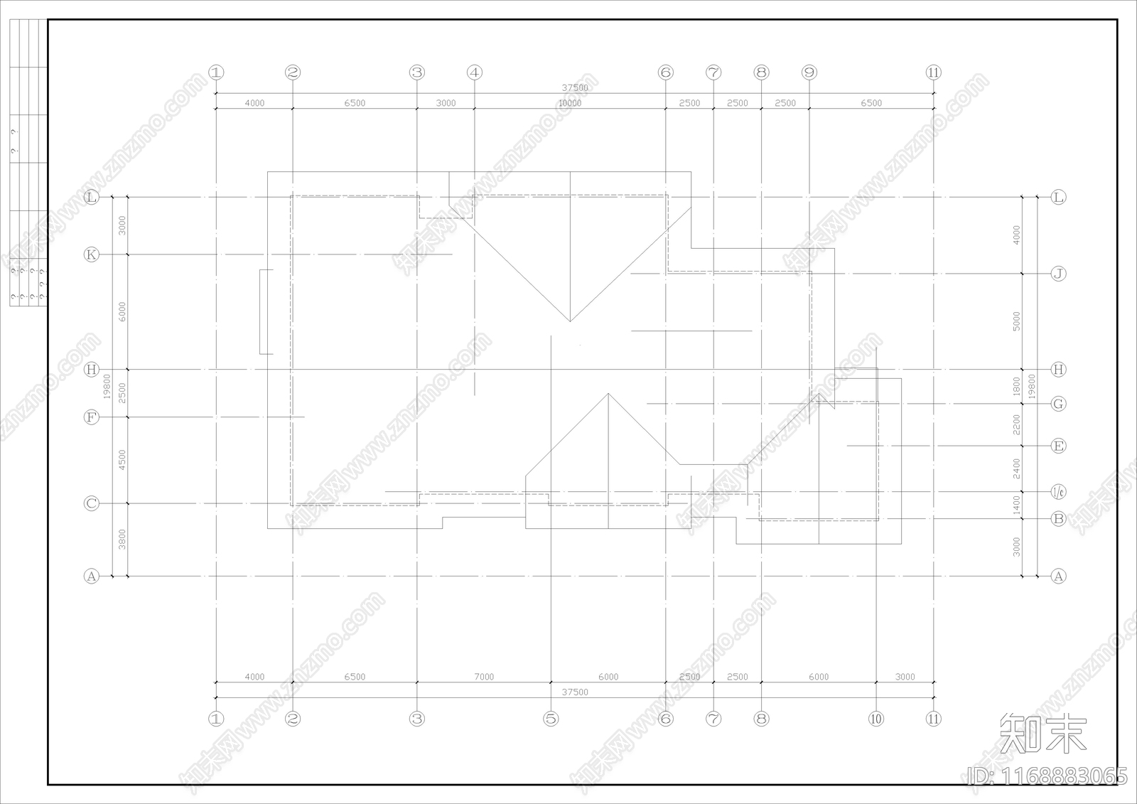 欧式简欧别墅建筑cad施工图下载【ID:1168883065】