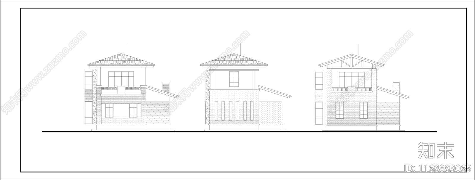 欧式简欧别墅建筑cad施工图下载【ID:1168883065】