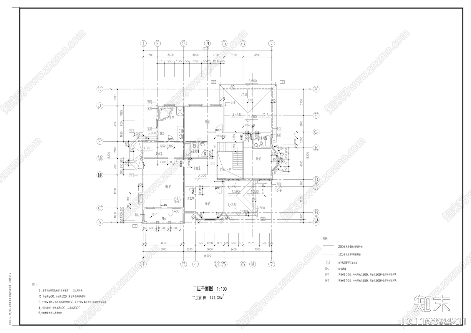 欧式简欧别墅建筑cad施工图下载【ID:1168884211】