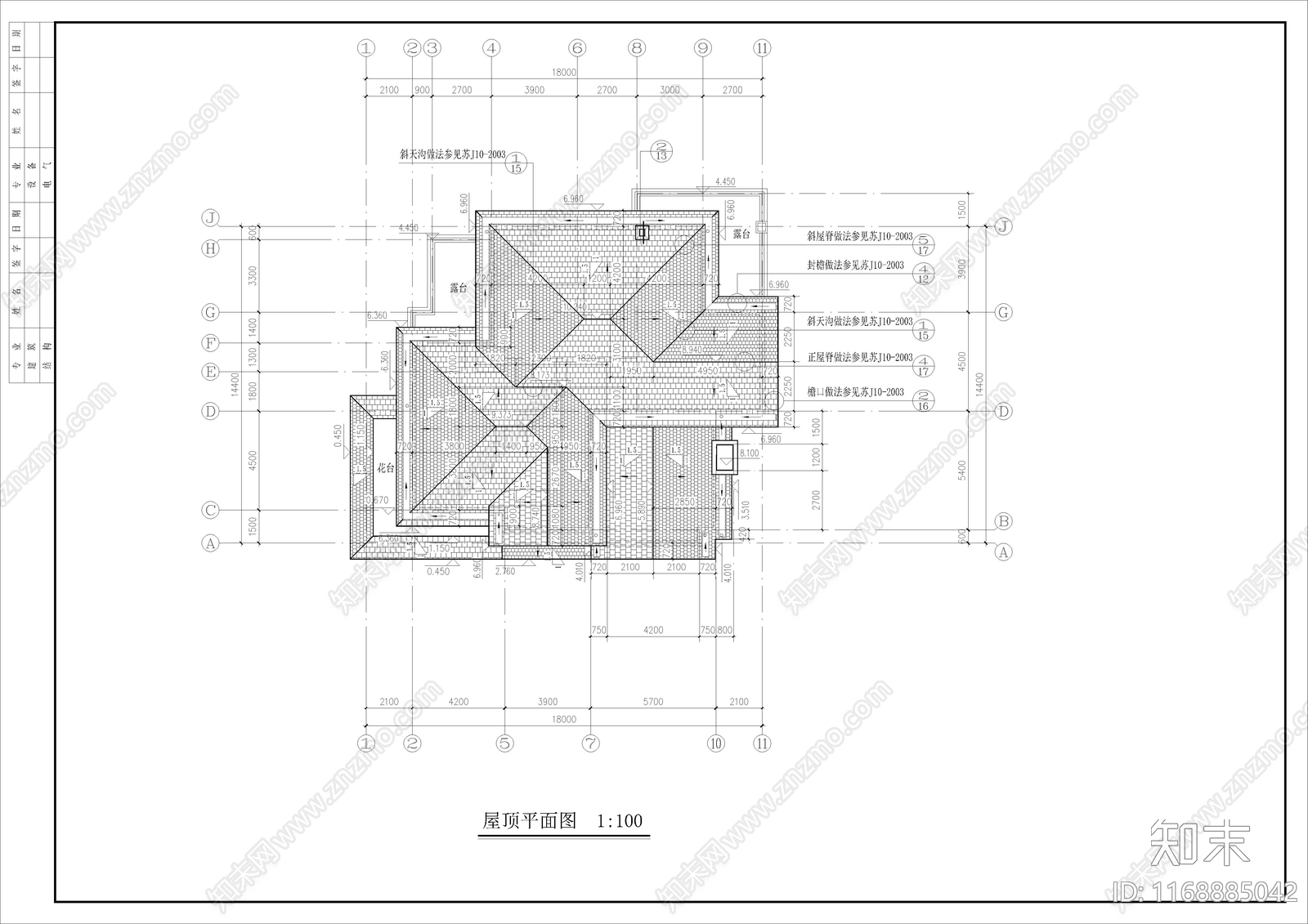 欧式别墅建筑cad施工图下载【ID:1168885042】