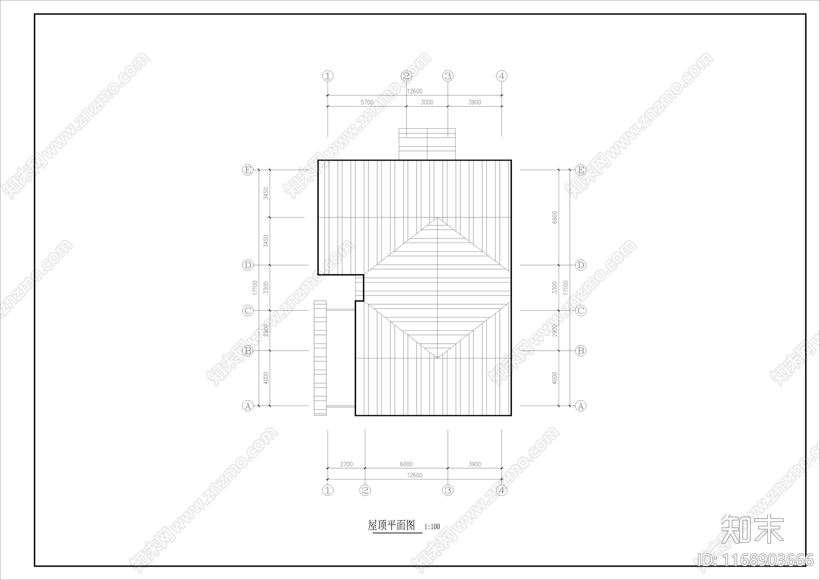 美式别墅建筑cad施工图下载【ID:1168903666】