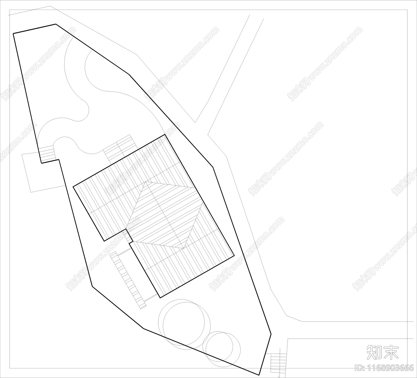 美式别墅建筑cad施工图下载【ID:1168903666】