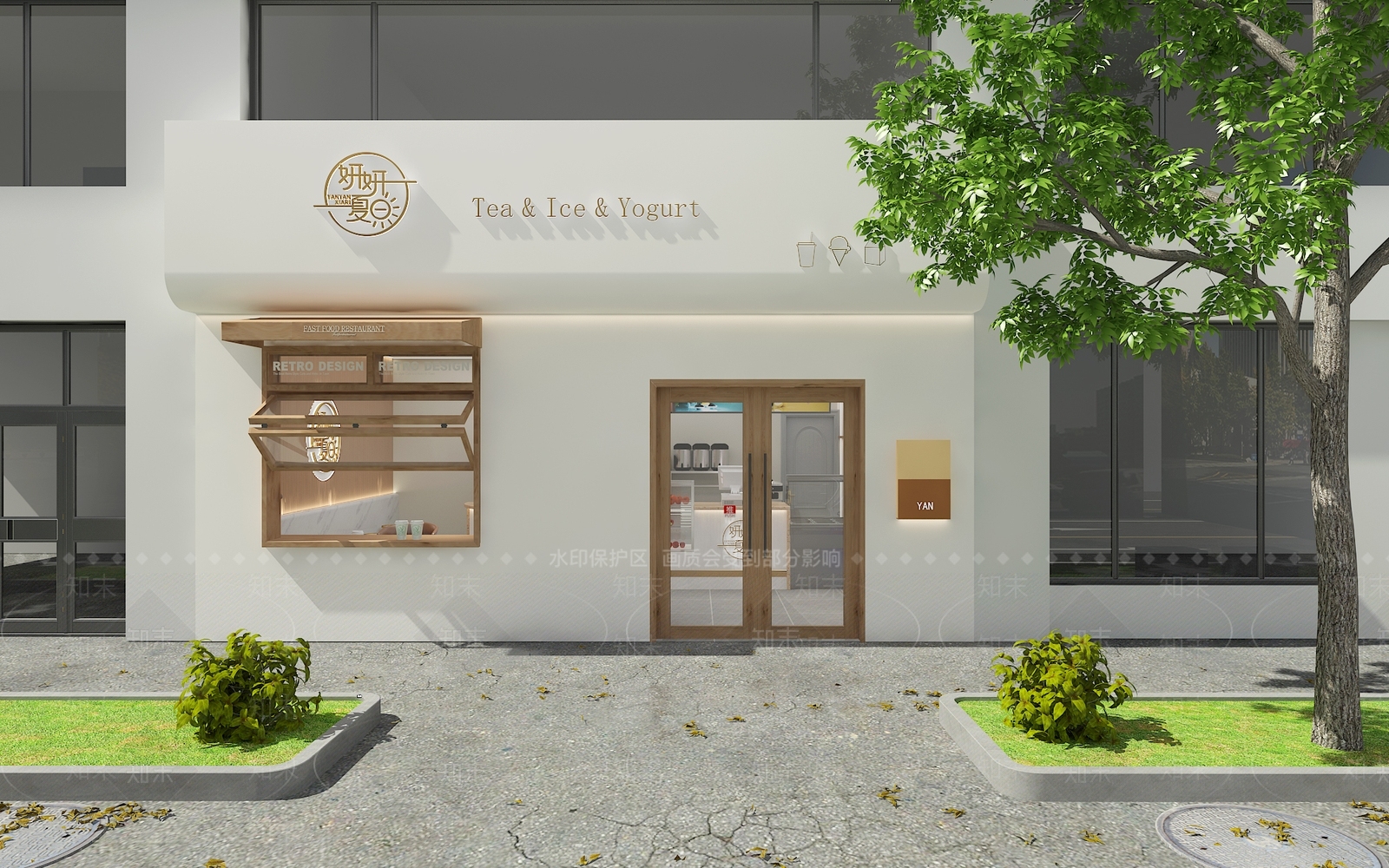 现代奶茶店3D模型下载【ID:1168905673】