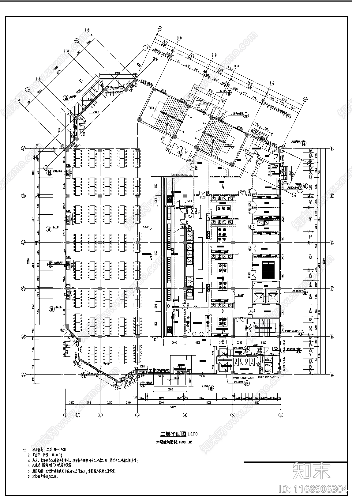 简欧其他公共建筑cad施工图下载【ID:1168906304】