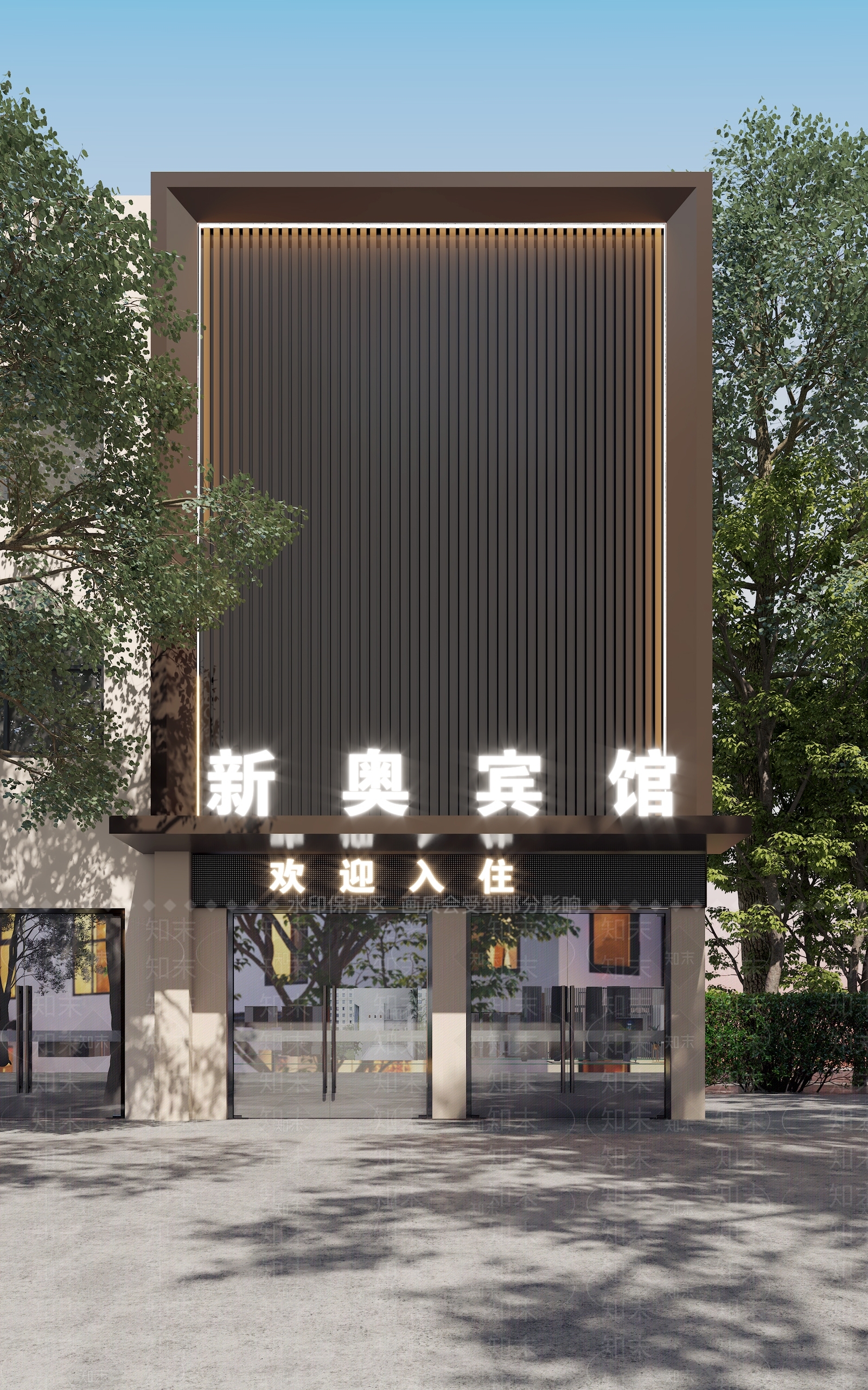 现代门头3D模型下载【ID:1168909485】