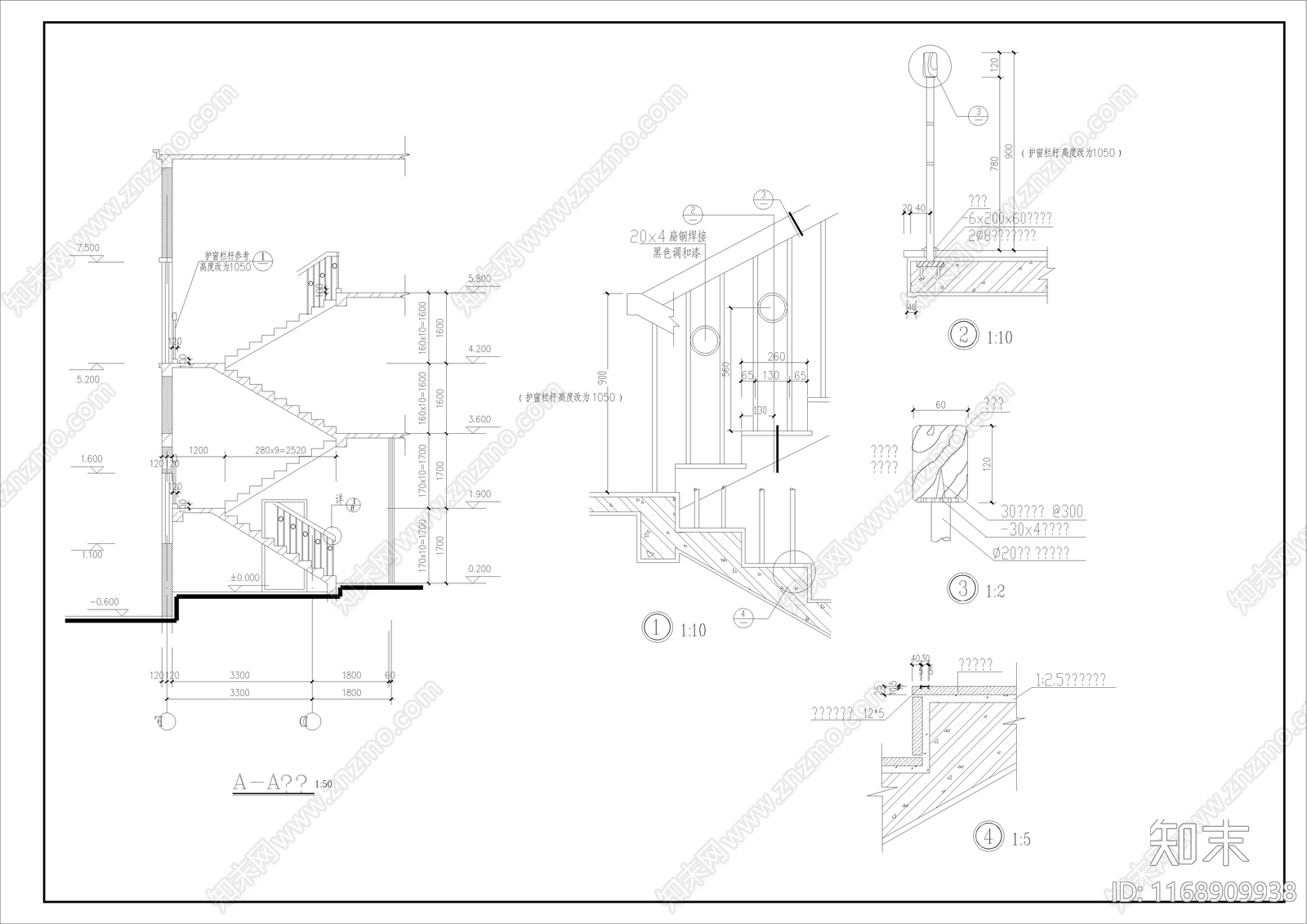 欧式别墅建筑cad施工图下载【ID:1168909938】