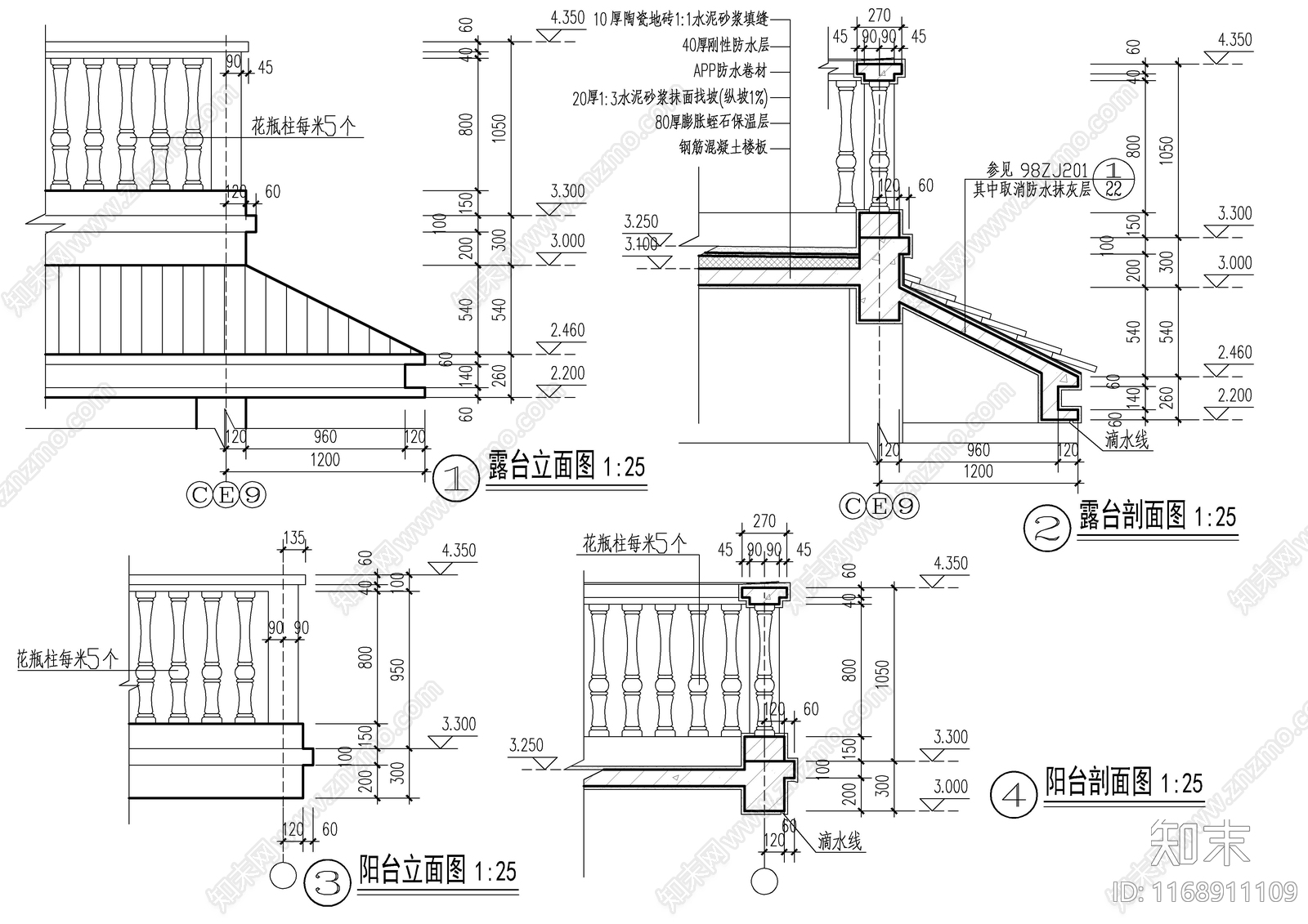 现代别墅建筑cad施工图下载【ID:1168911109】