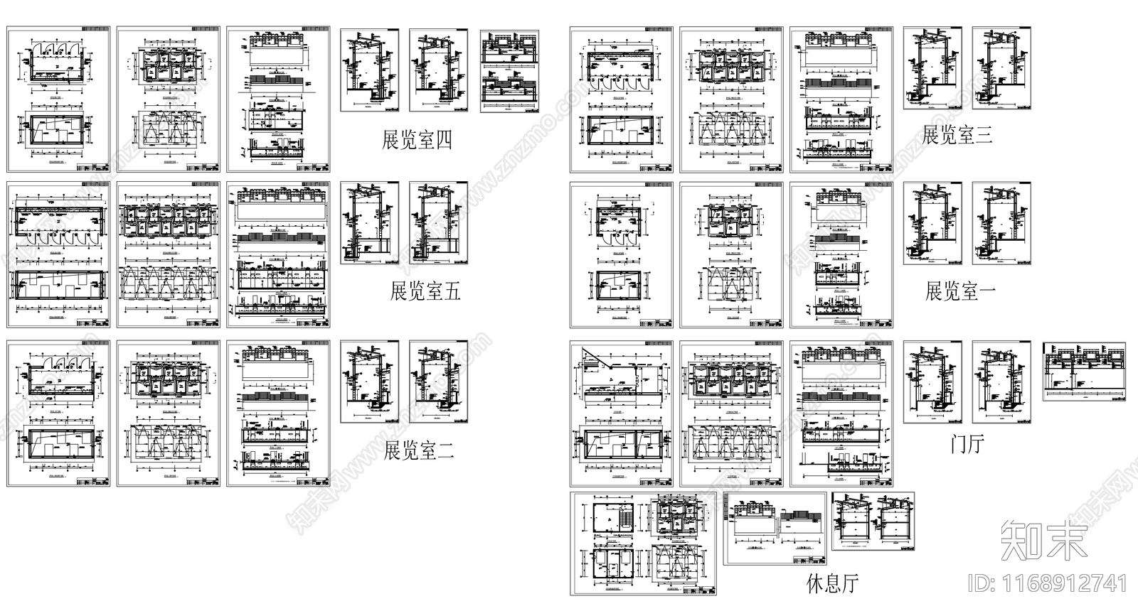 现代新中式博物馆施工图下载【ID:1168912741】