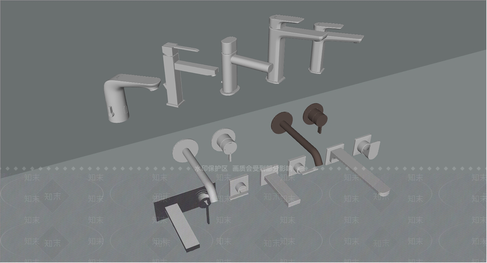 现代水龙头SU模型下载【ID:1168914559】