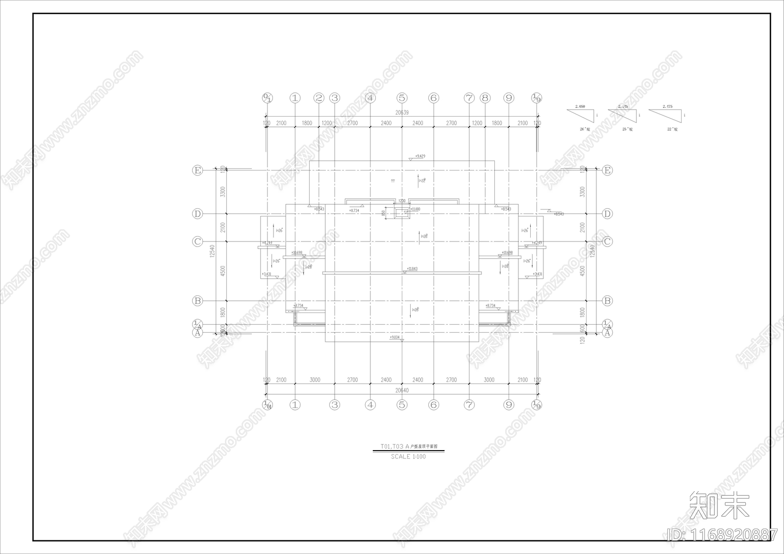 美式别墅建筑cad施工图下载【ID:1168920887】