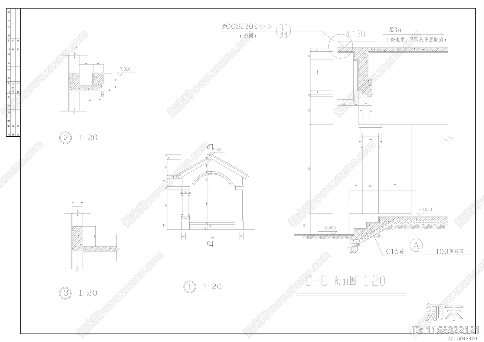 欧式别墅建筑cad施工图下载【ID:1168922121】