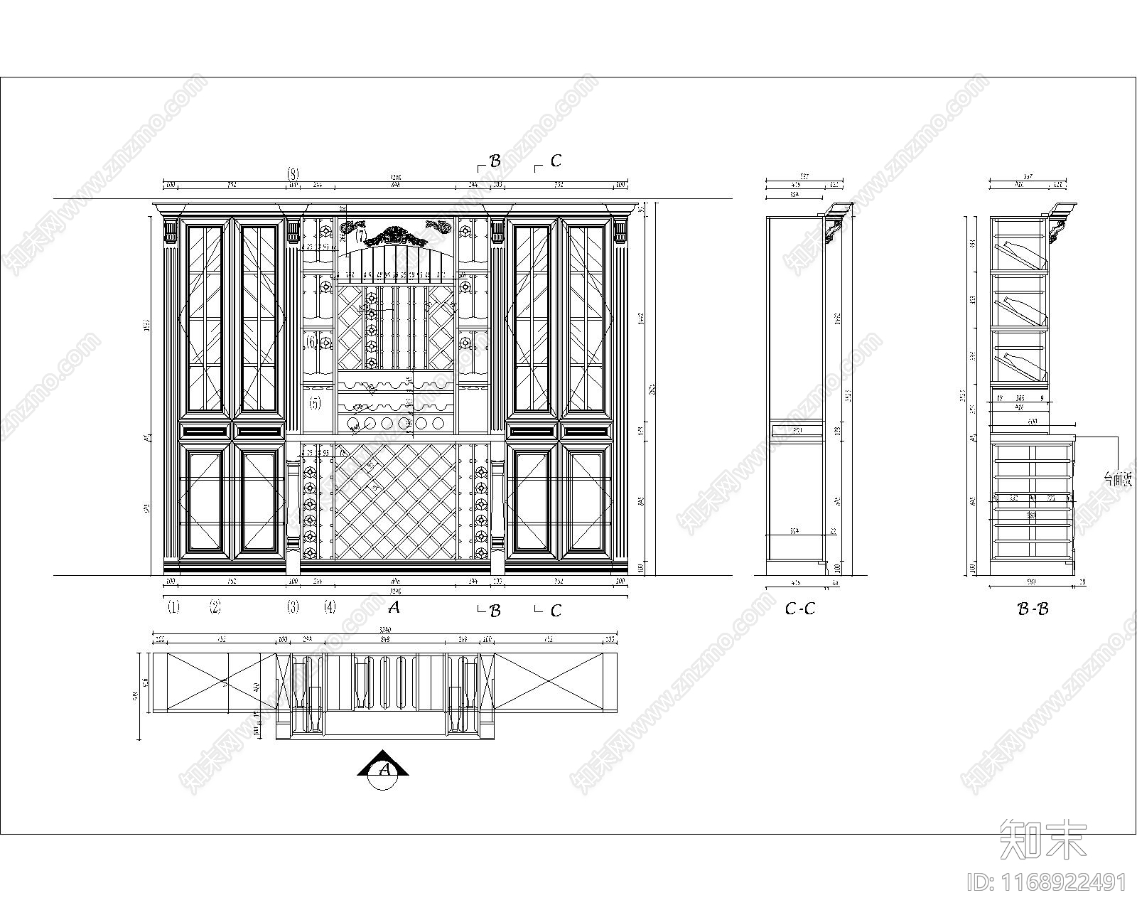 美式家具节点详图cad施工图下载【ID:1168922491】