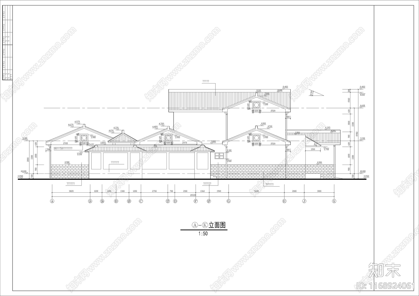 现代别墅建筑cad施工图下载【ID:1168924061】