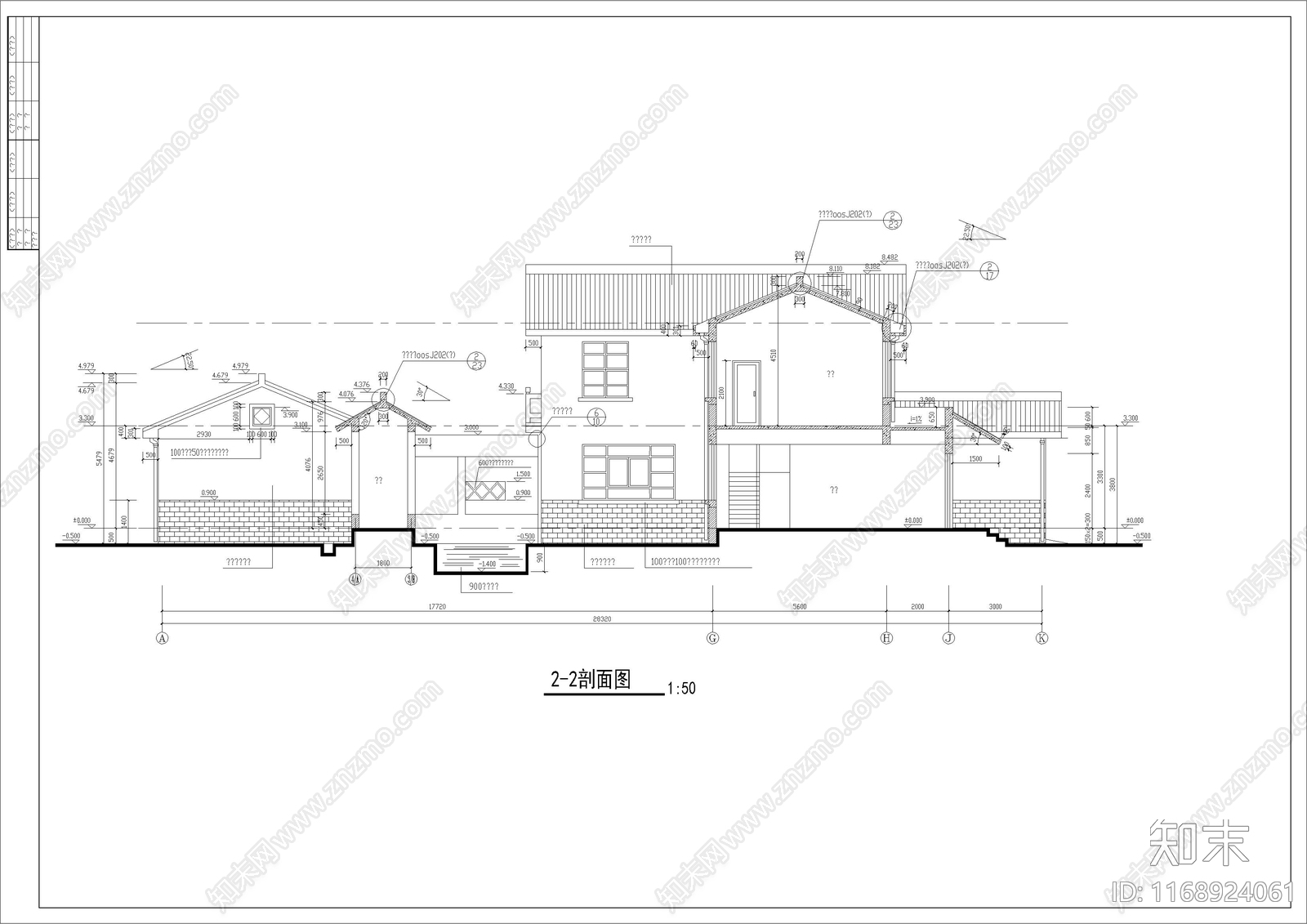 现代别墅建筑cad施工图下载【ID:1168924061】