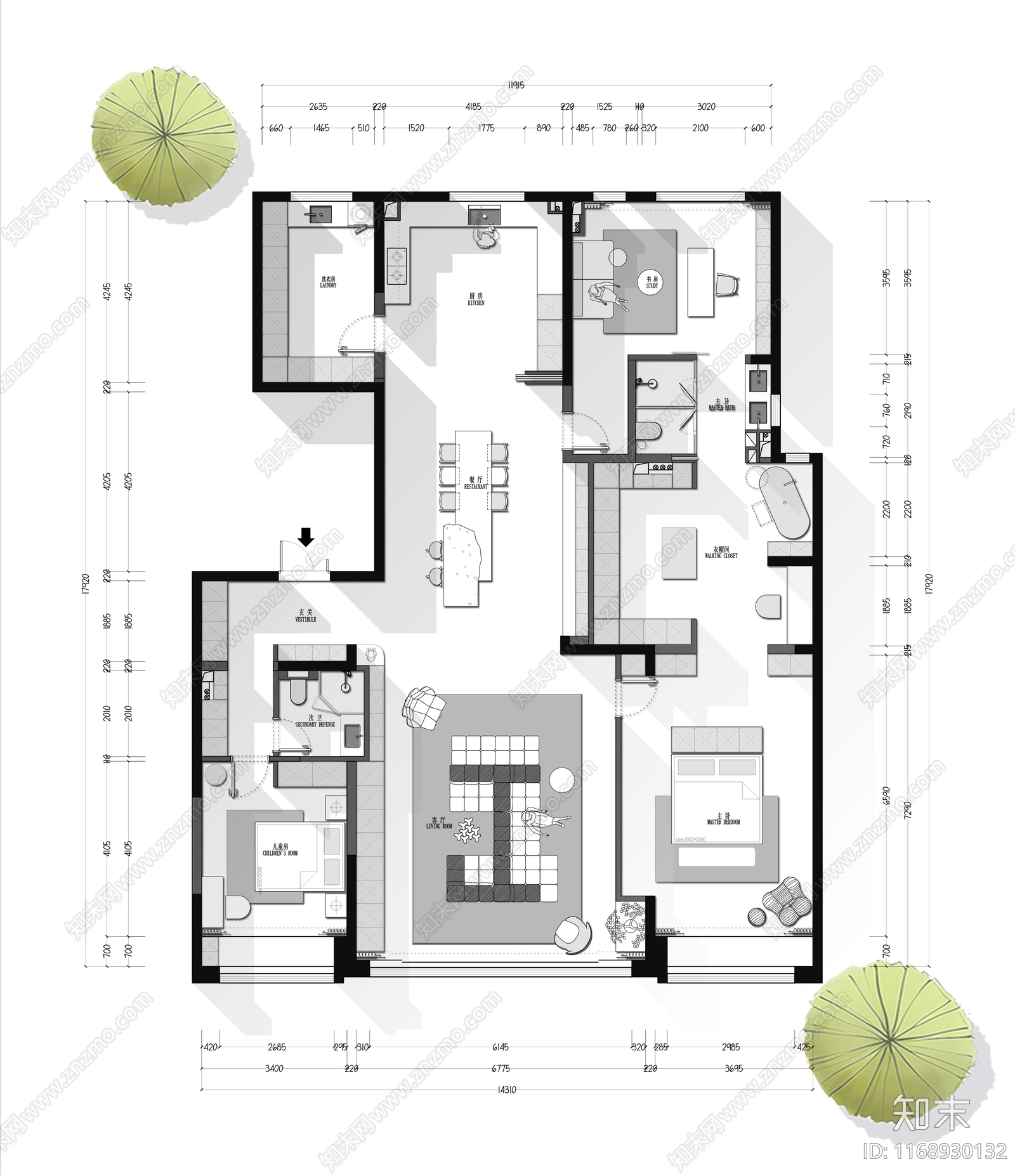 现代轻奢综合家具图库施工图下载【ID:1168930132】