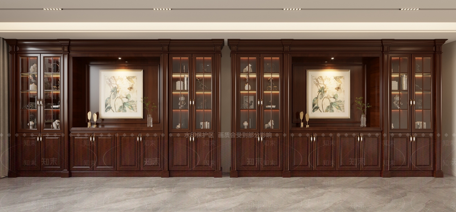 美式欧式酒柜SU模型下载【ID:1168930707】