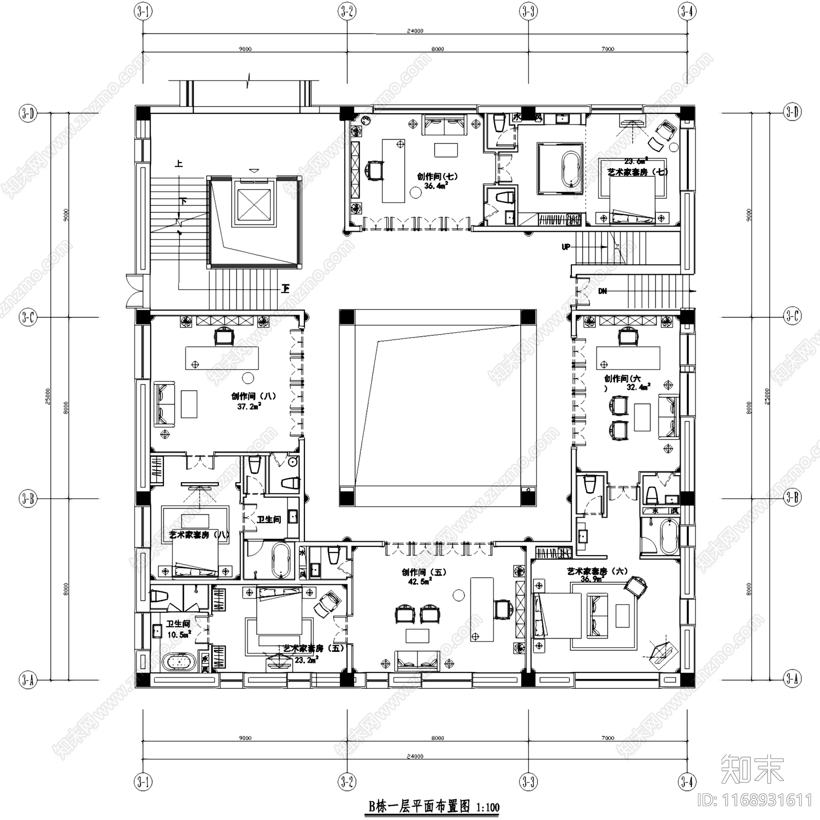 新中式中式会所cad施工图下载【ID:1168931611】