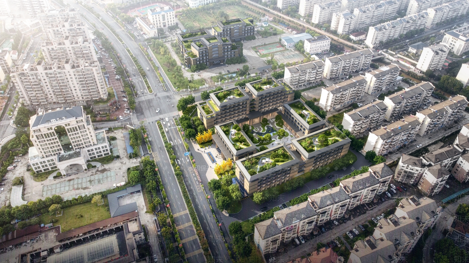 原木医院建筑SU模型下载【ID:1169085337】