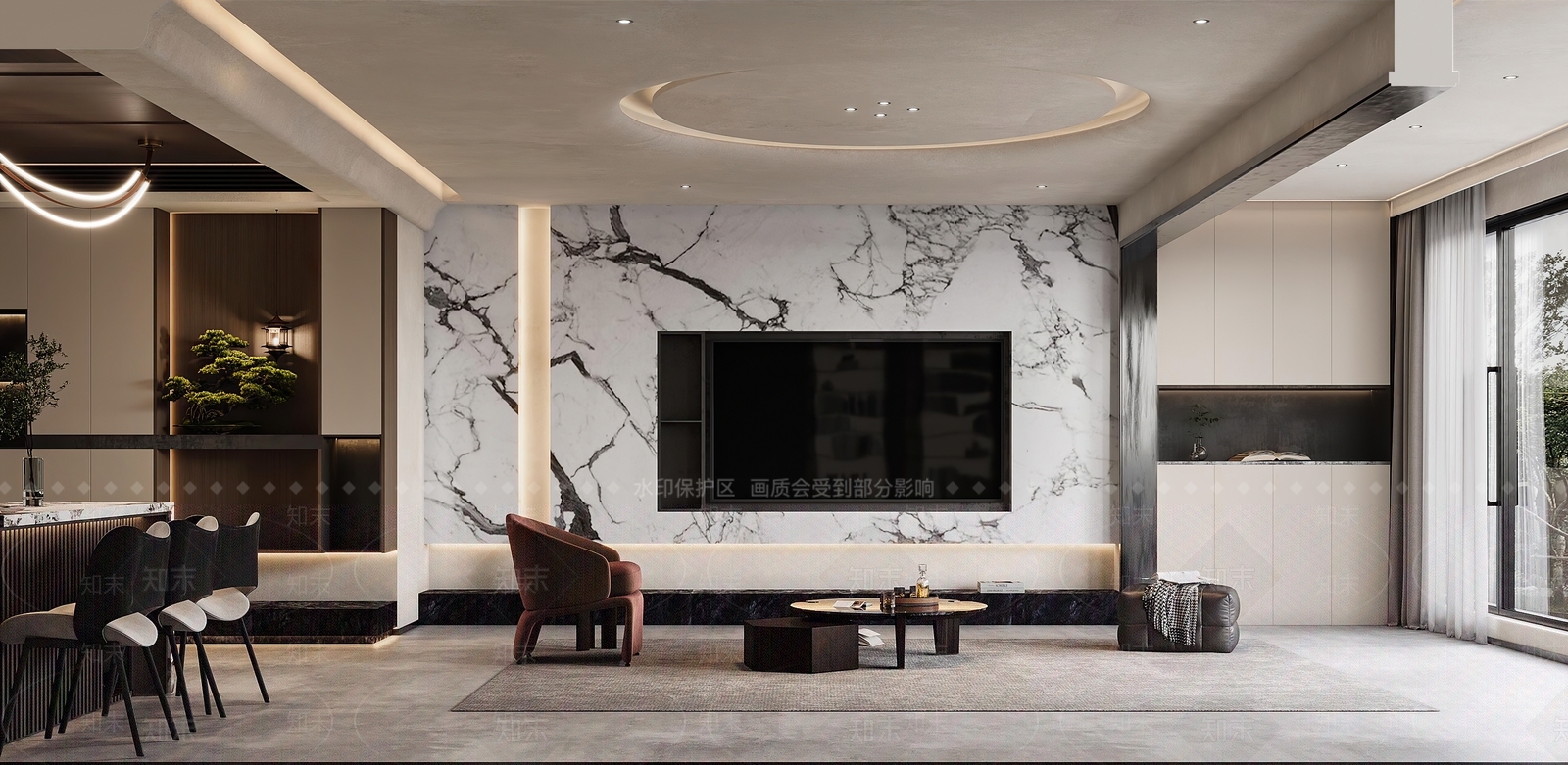黑白坐垫吧台椅吧椅3D模型下载【ID:1227425853】