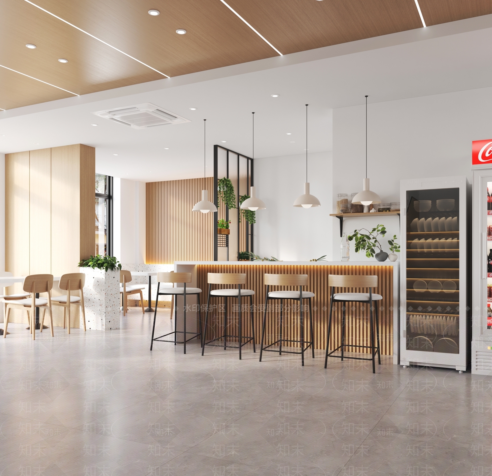 现代简约快餐店3D模型下载【ID:1168939310】