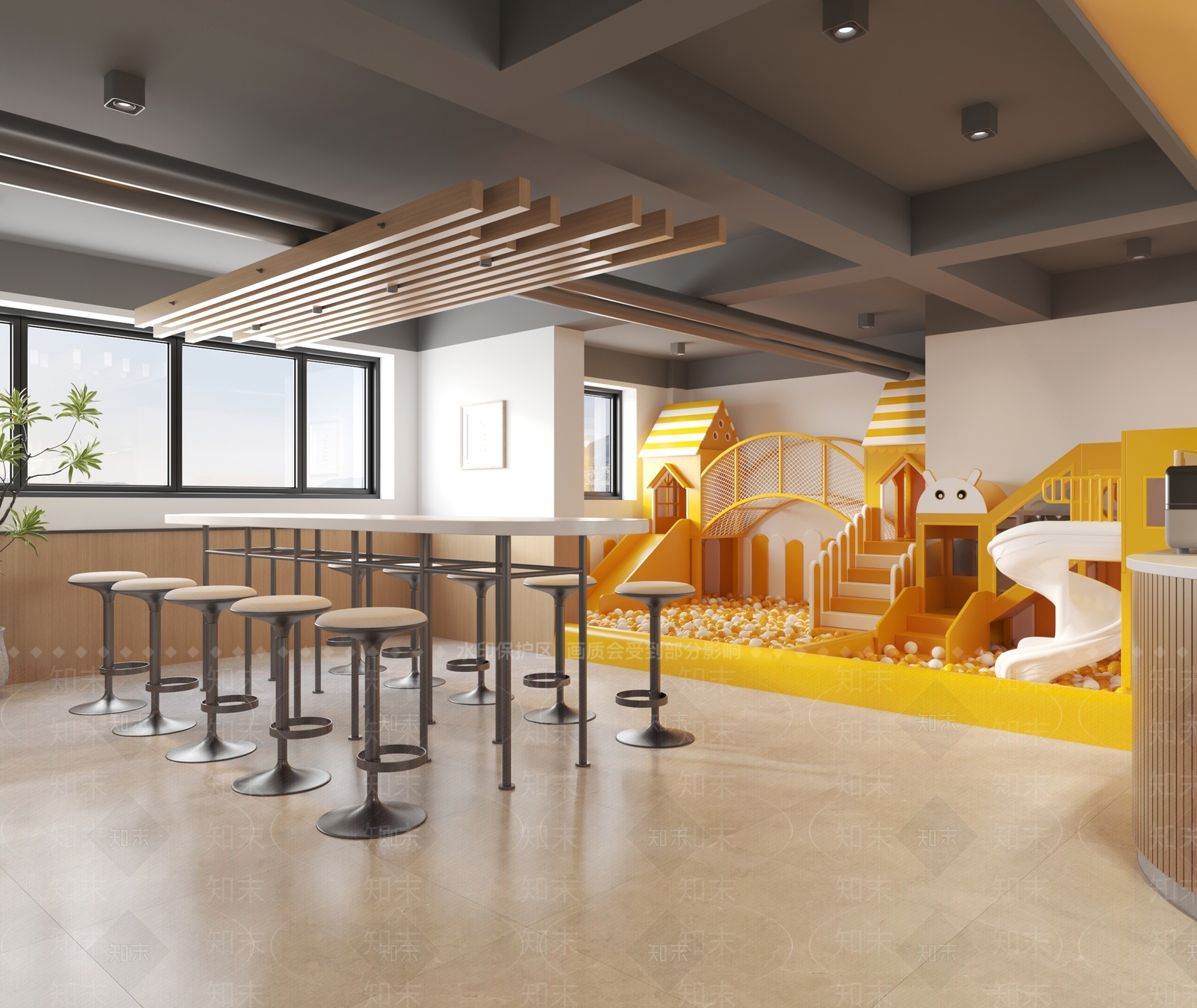 现代简约快餐店3D模型下载【ID:1168939591】