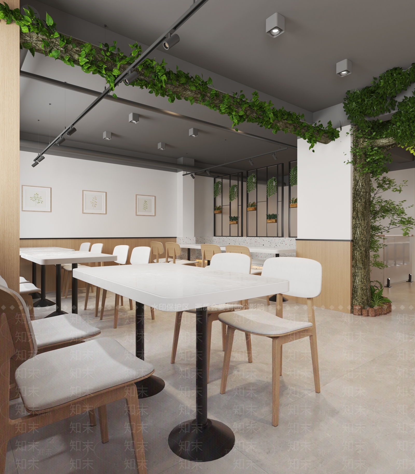 现代简约快餐店3D模型下载【ID:1168939591】