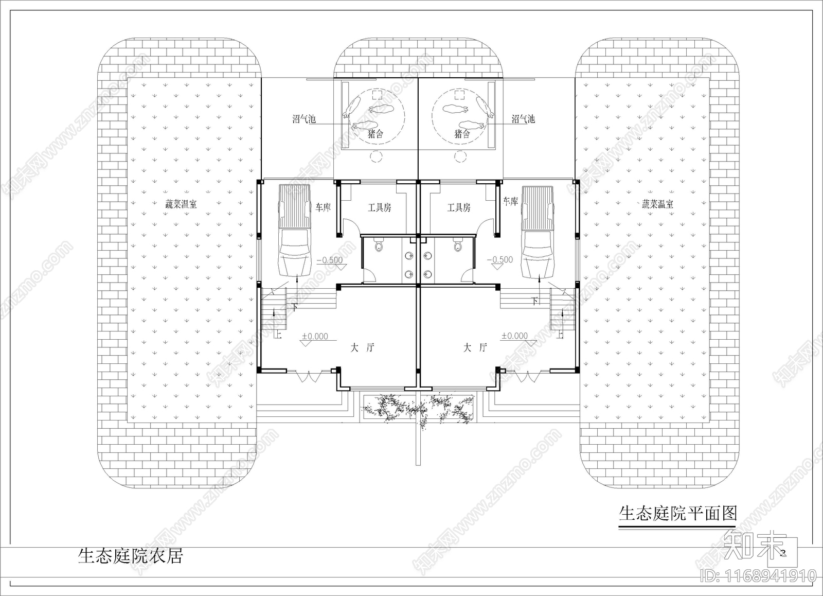 简欧别墅建筑cad施工图下载【ID:1168941910】