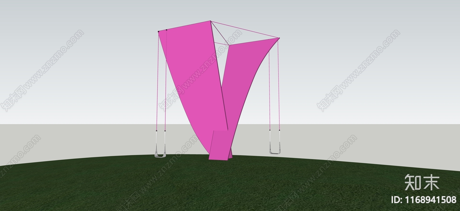 现代秋千SU模型下载【ID:1168941508】