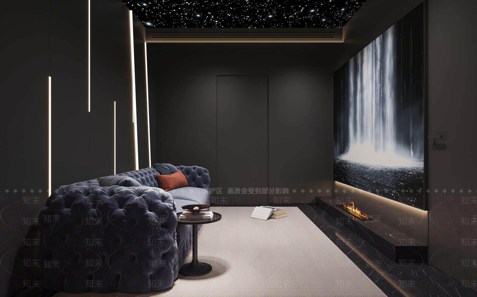现代影音室3D模型下载【ID:1168944502】