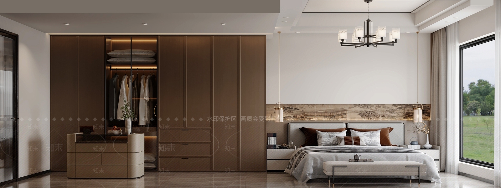 米色梳妆台餐边柜3D模型下载【ID:1227247583】