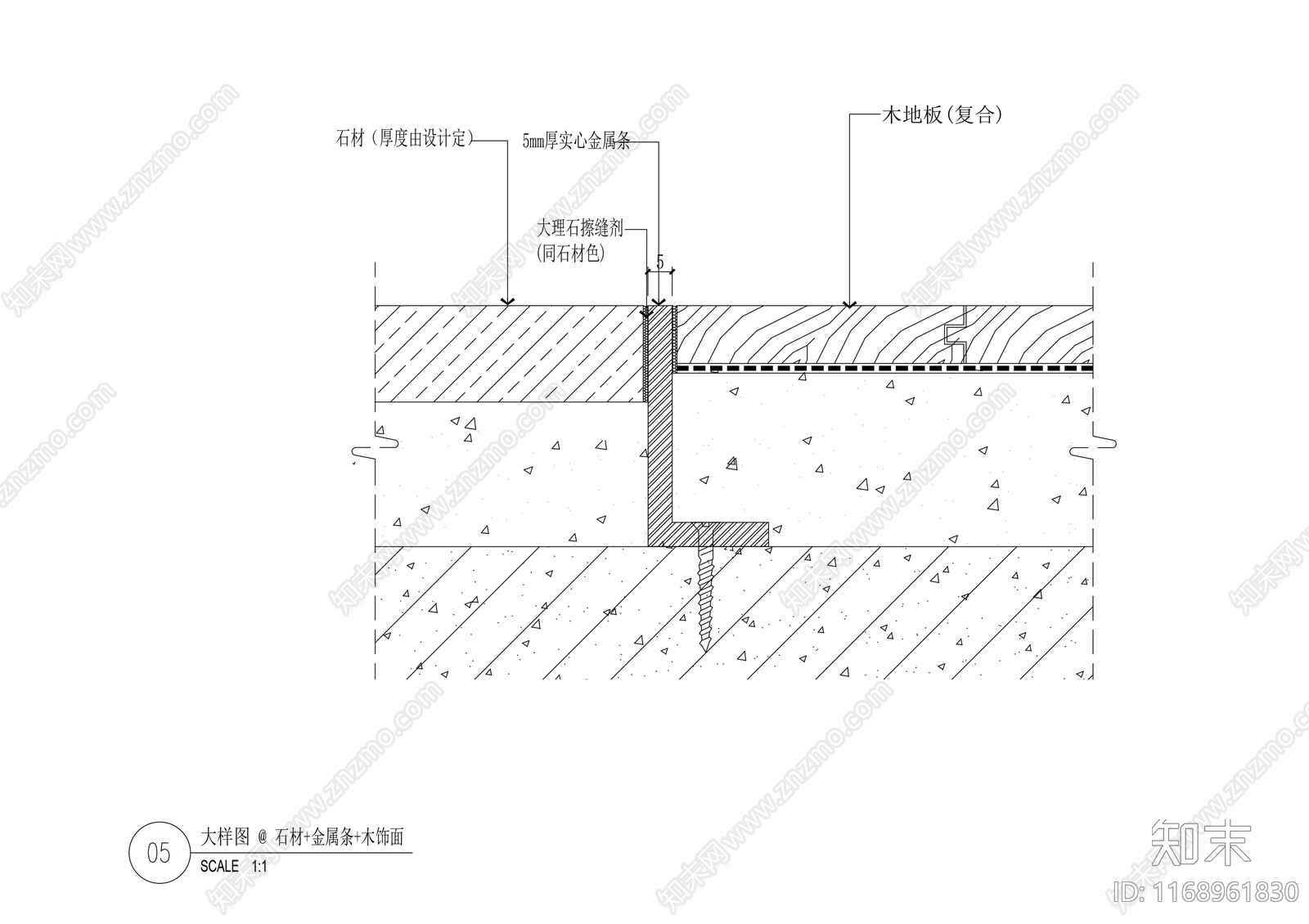 现代地面节点cad施工图下载【ID:1168961830】