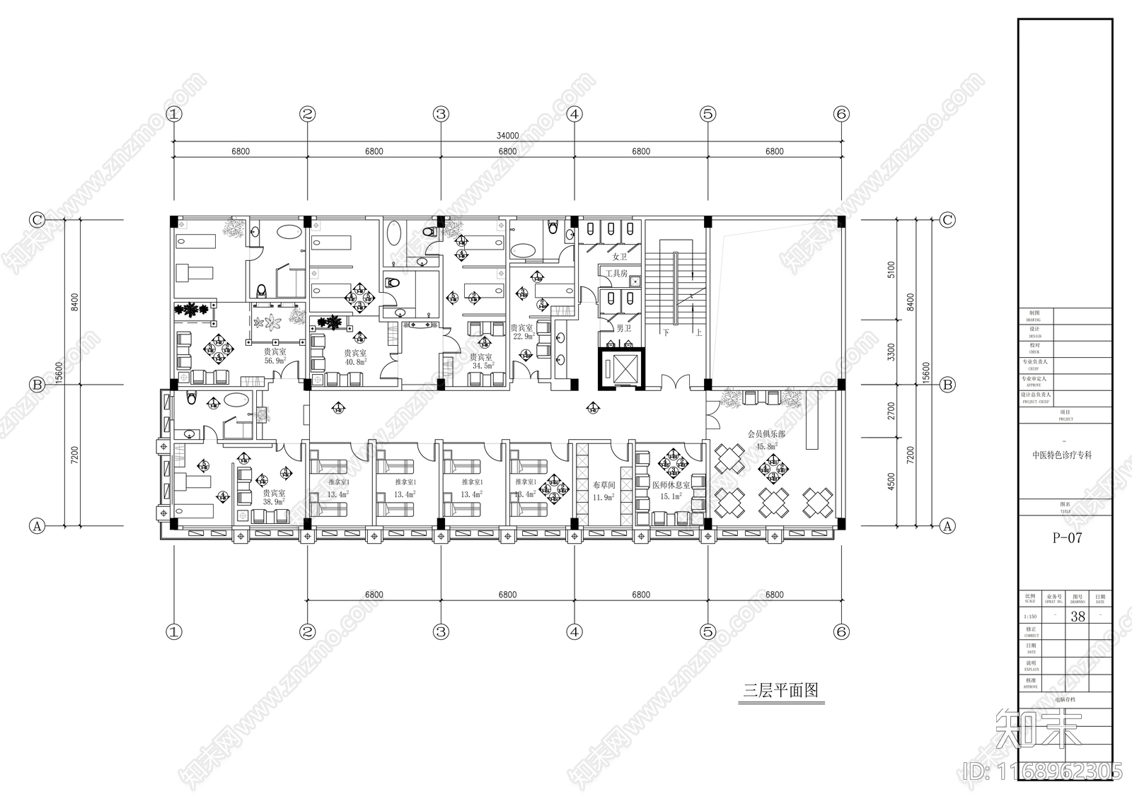 现代医院cad施工图下载【ID:1168962305】