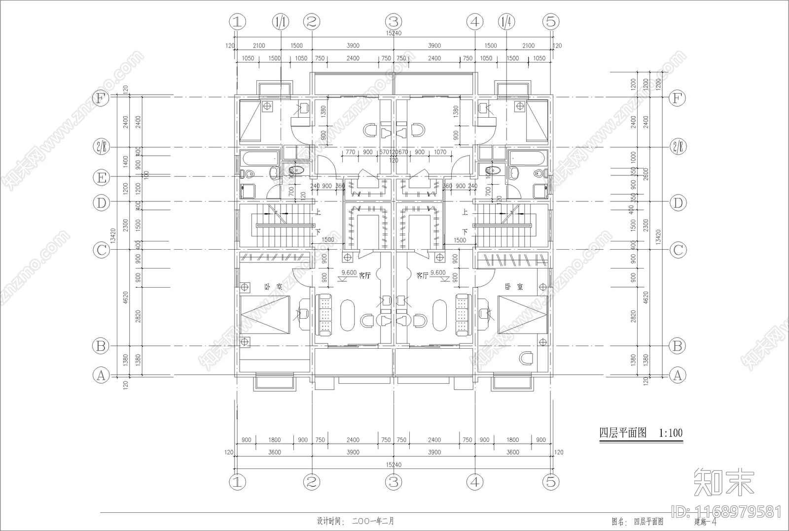 现代简欧别墅建筑cad施工图下载【ID:1168979581】