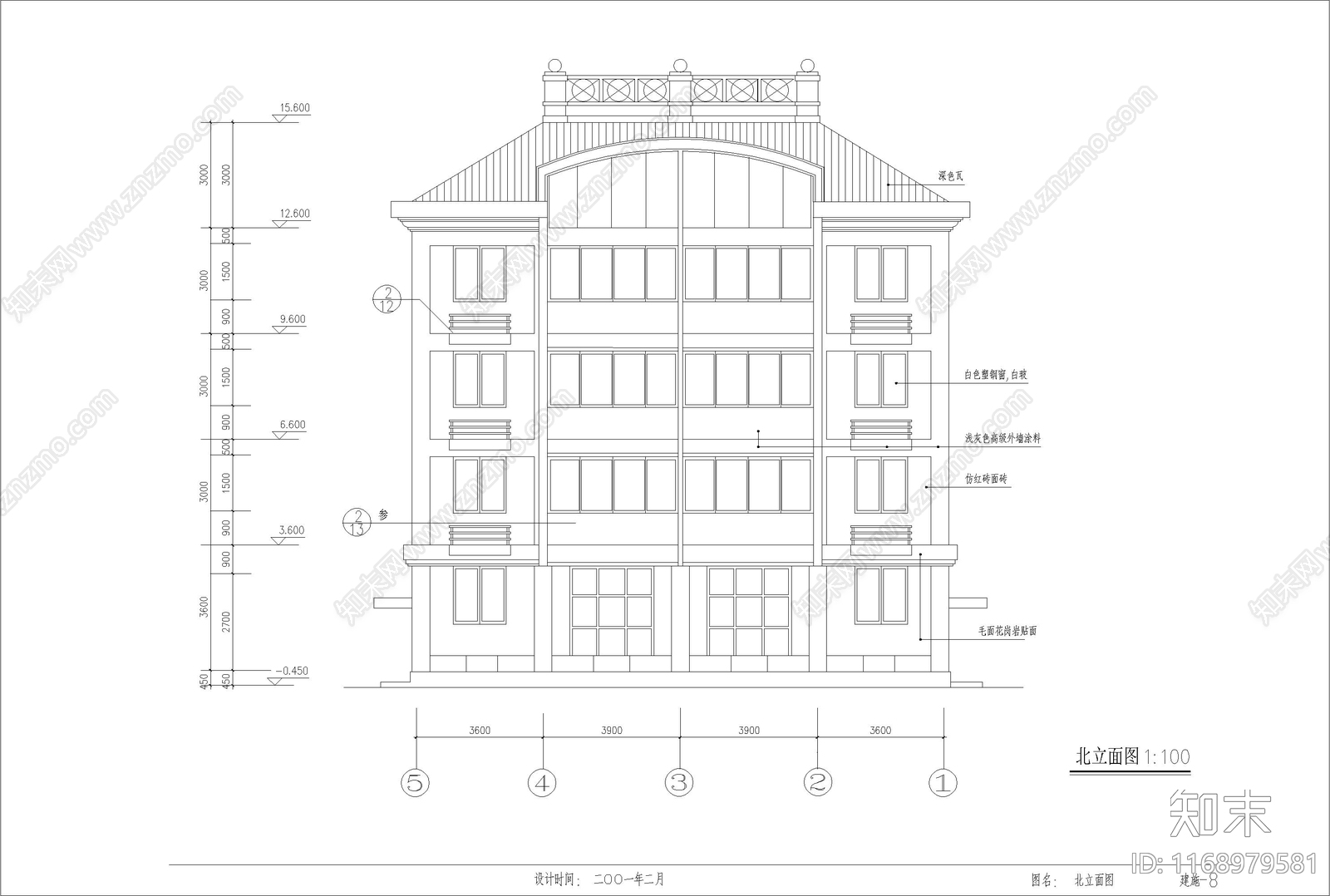 现代简欧别墅建筑cad施工图下载【ID:1168979581】