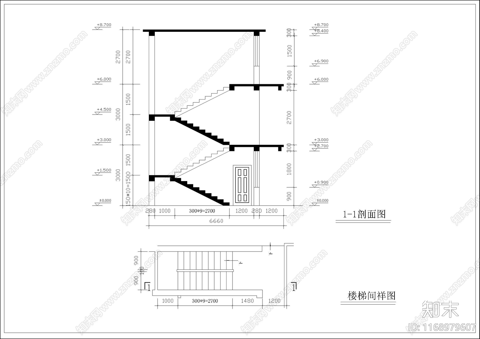 欧式简欧别墅建筑cad施工图下载【ID:1168979607】