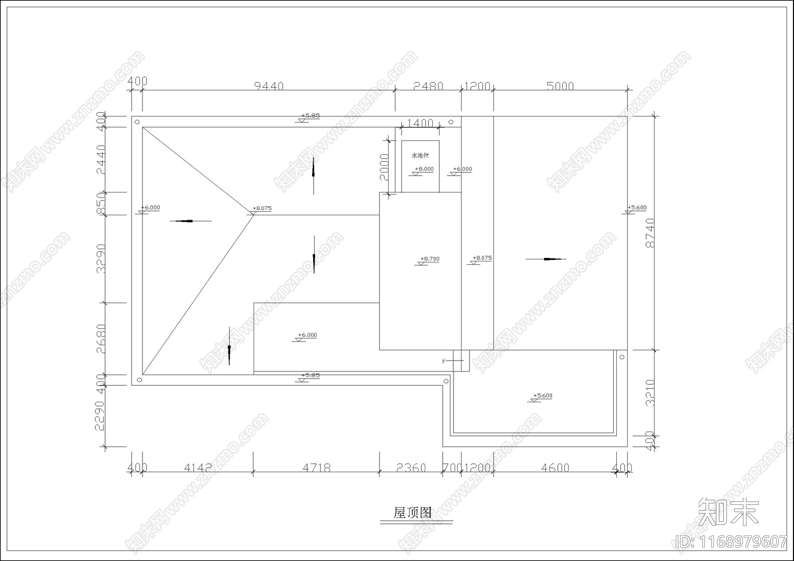 欧式简欧别墅建筑cad施工图下载【ID:1168979607】