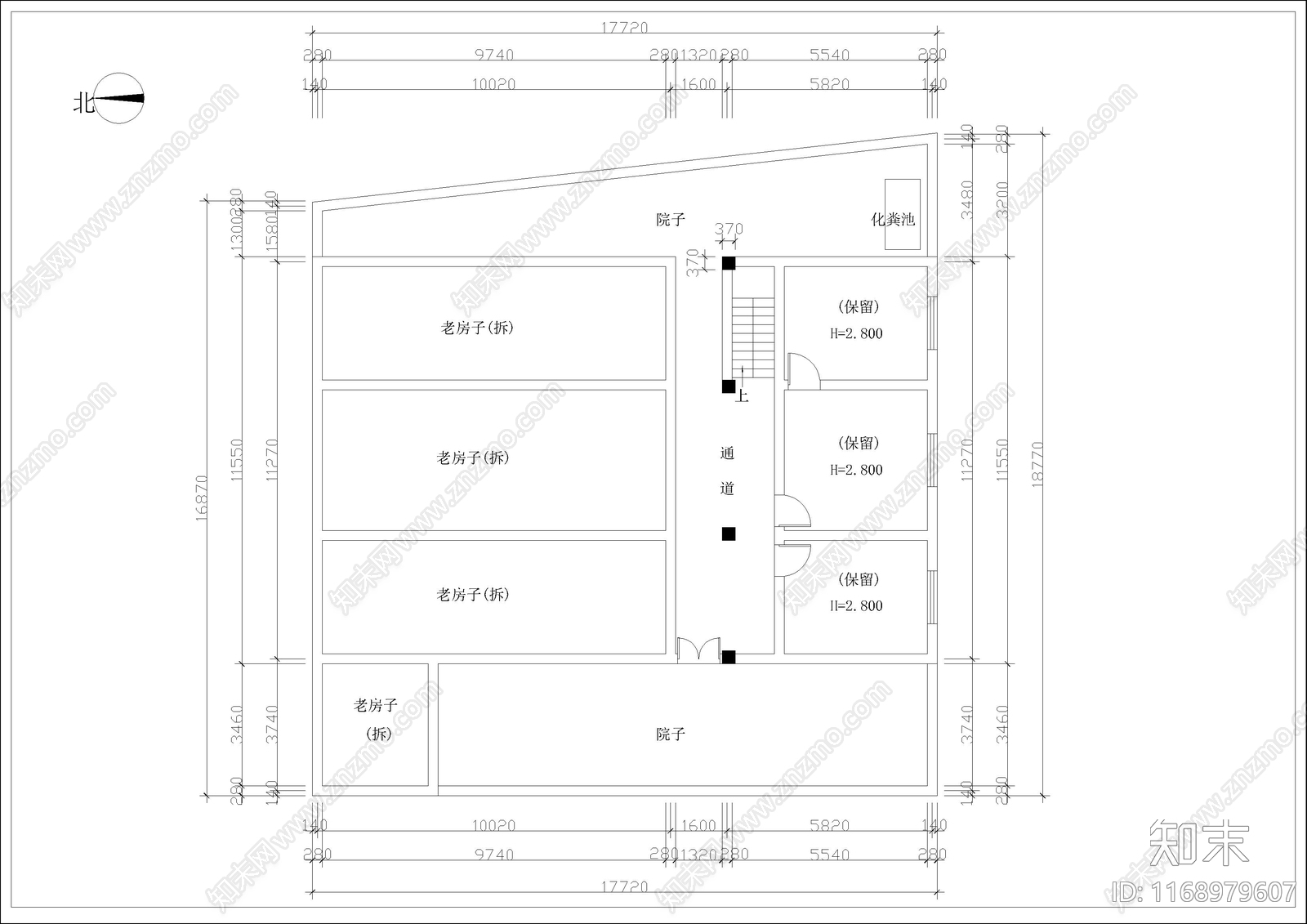 欧式简欧别墅建筑cad施工图下载【ID:1168979607】