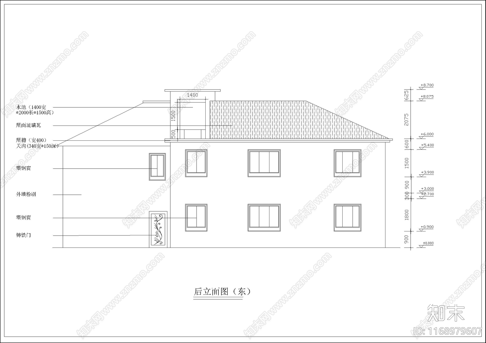 欧式简欧别墅建筑cad施工图下载【ID:1168979607】