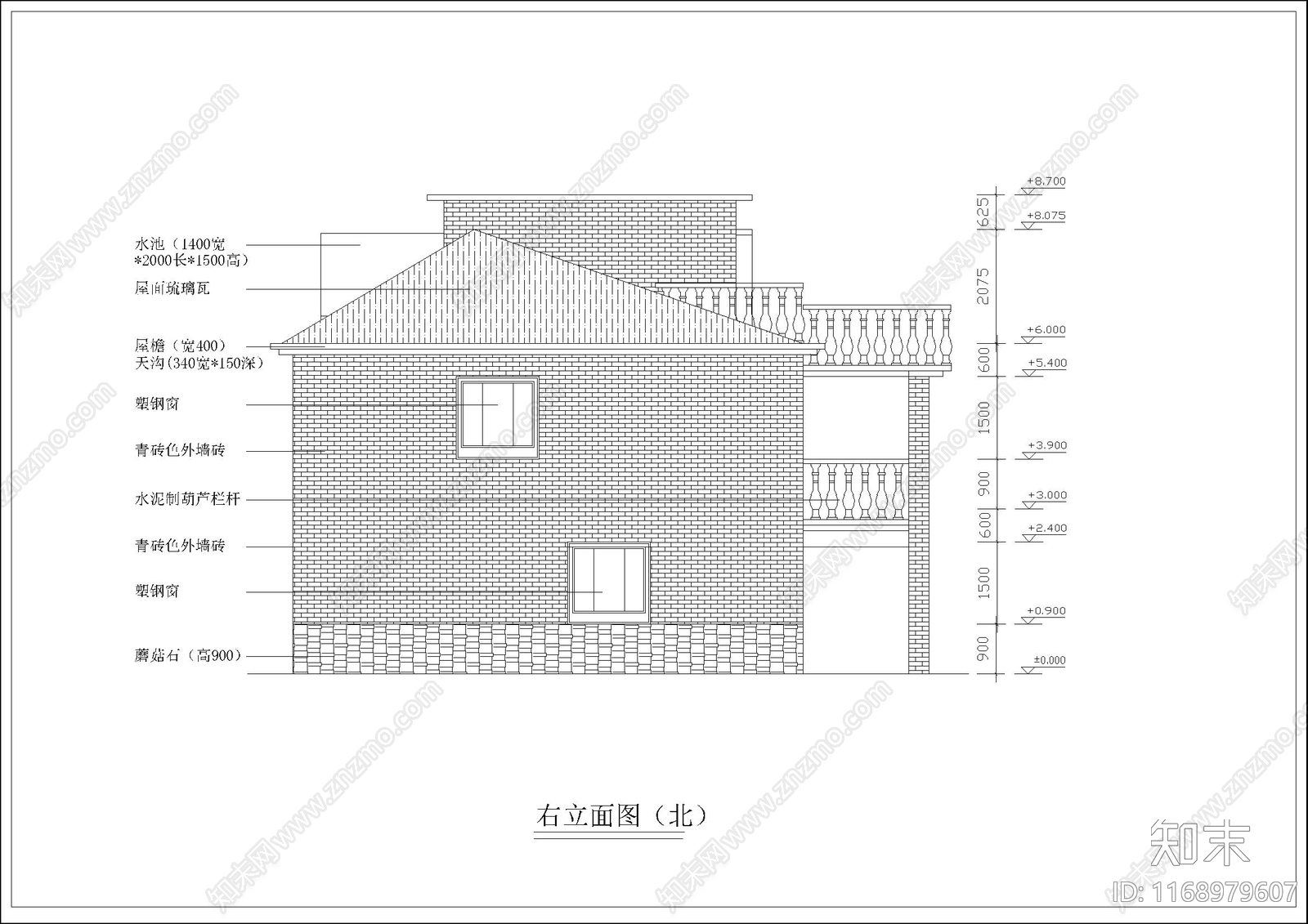 欧式简欧别墅建筑cad施工图下载【ID:1168979607】