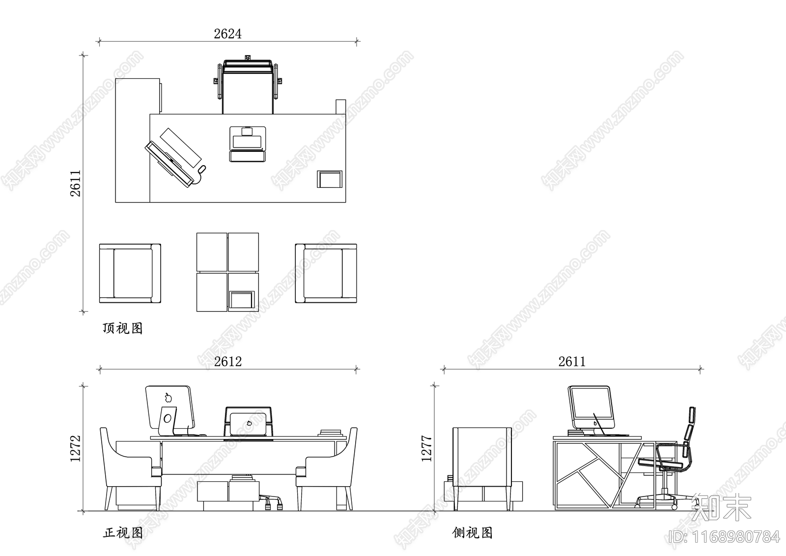 现代综合家具图库施工图下载【ID:1168980784】