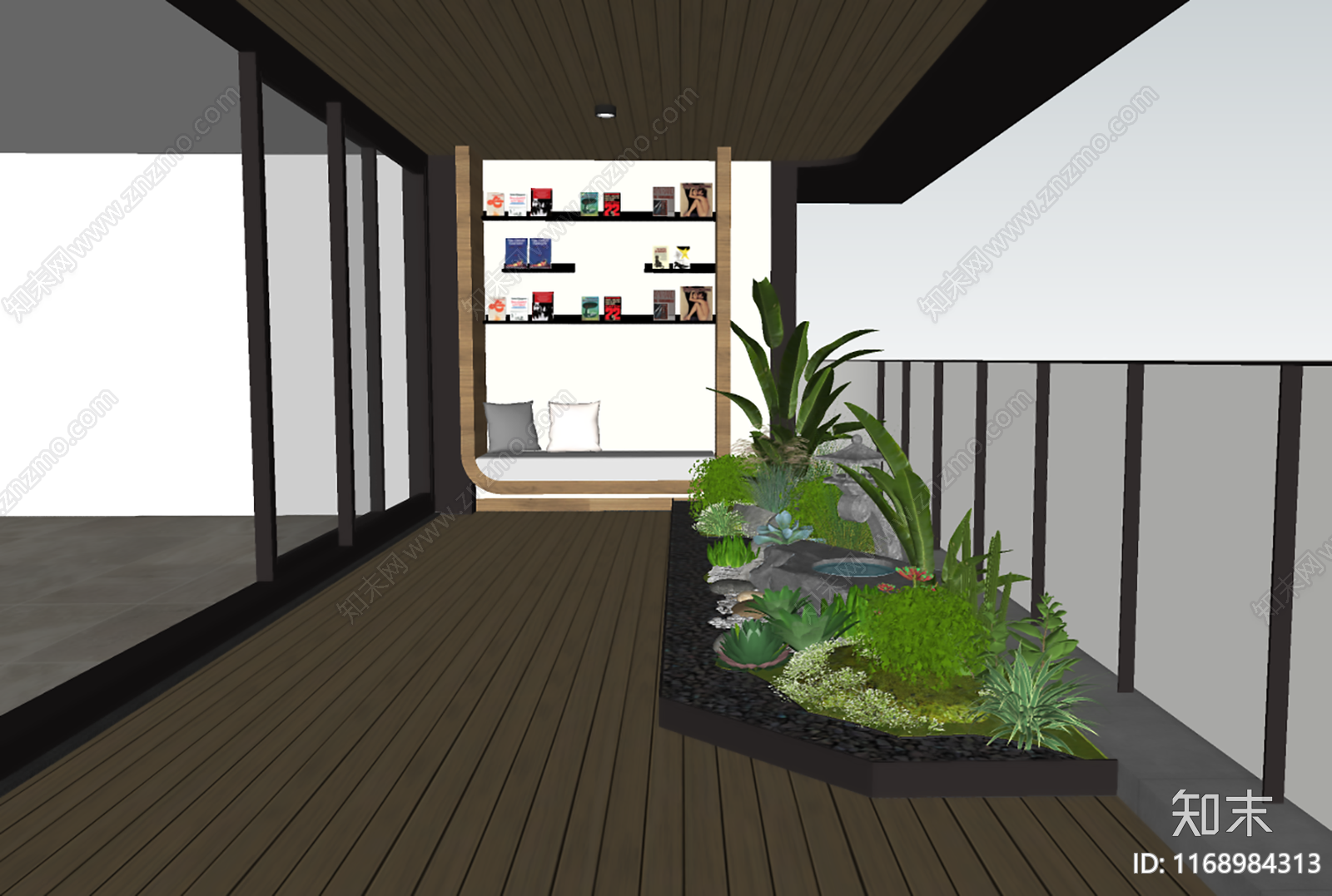 现代屋顶花园SU模型下载【ID:1168984313】