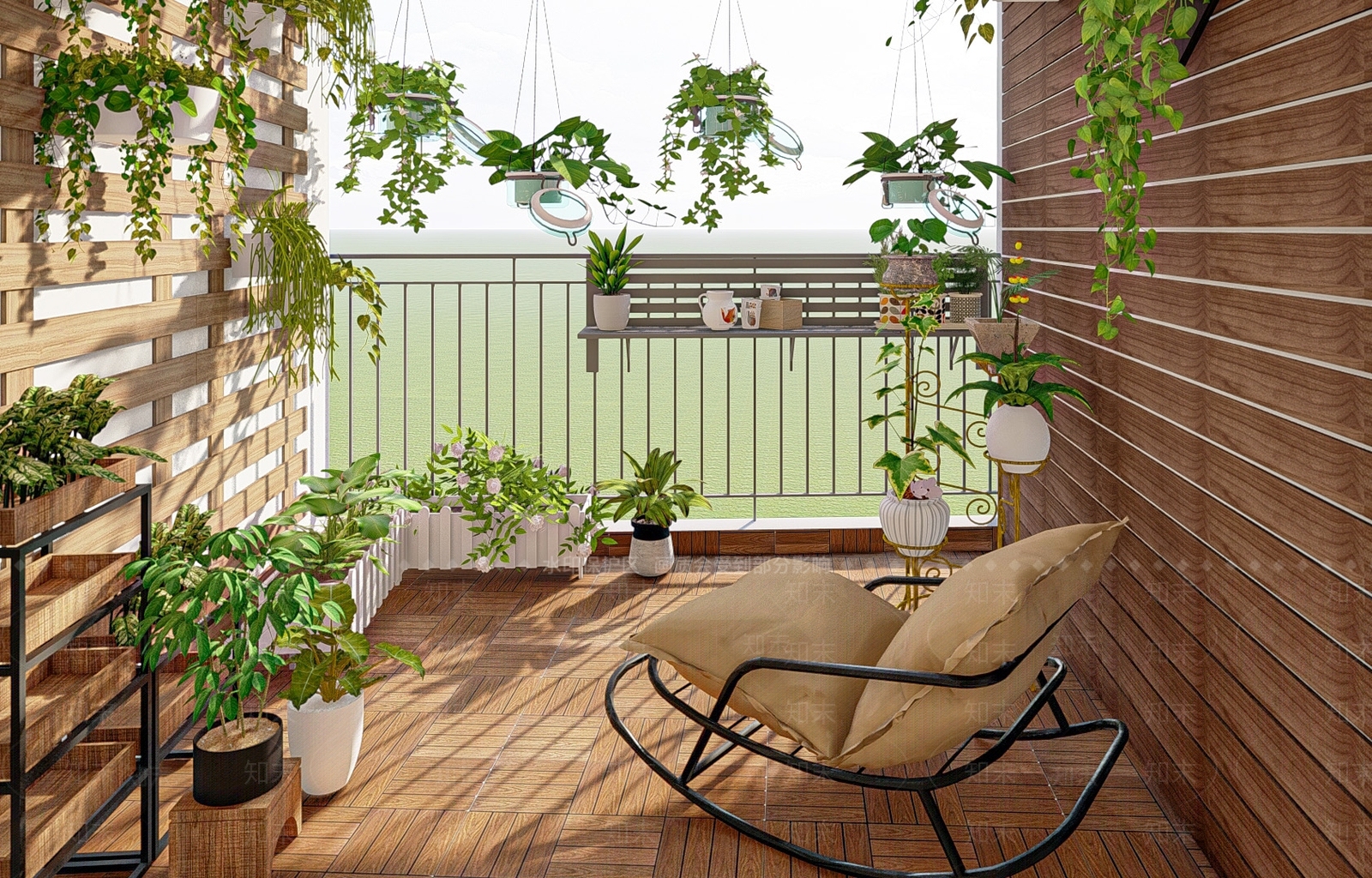 现代屋顶花园SU模型下载【ID:1168988192】