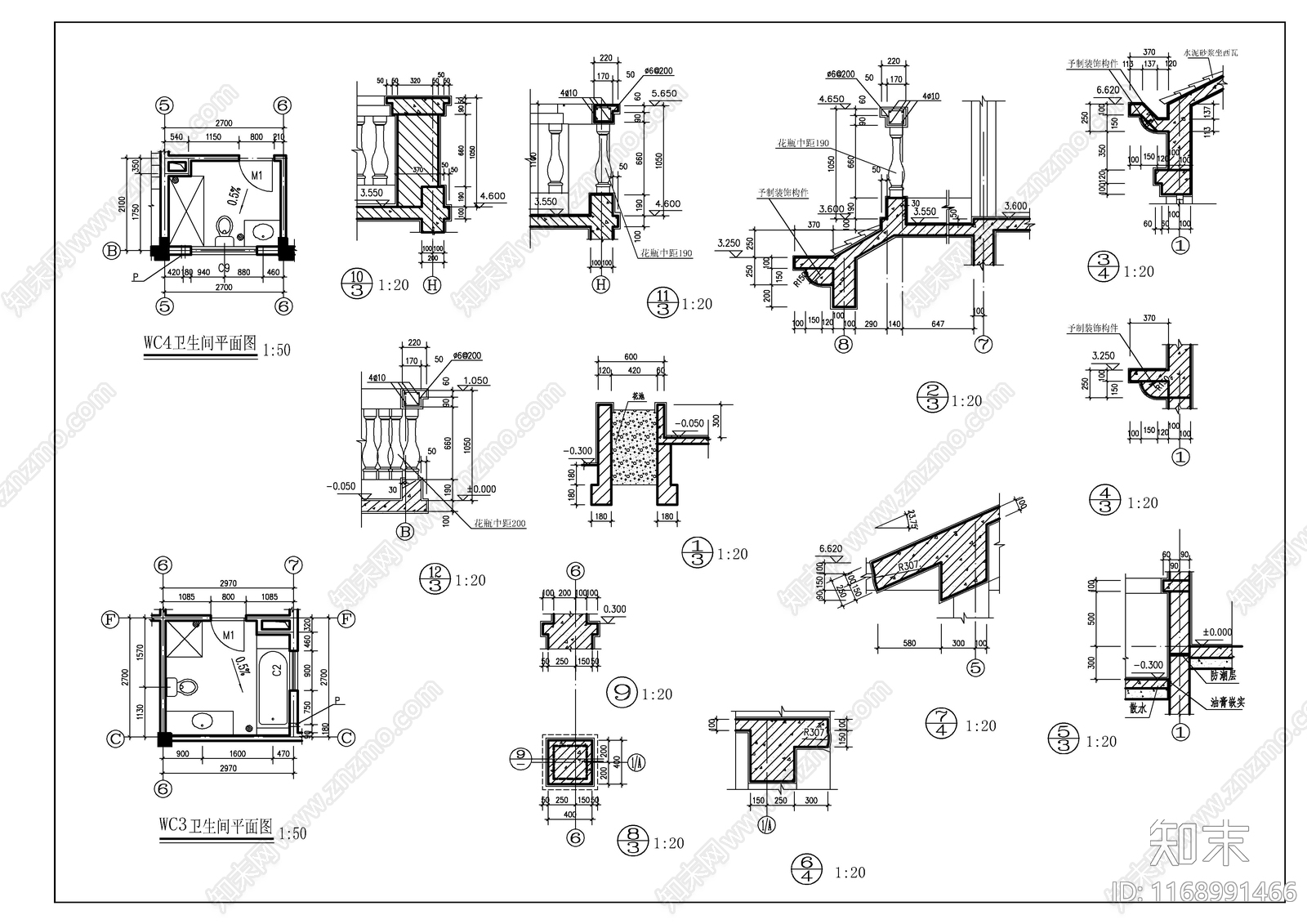 现代别墅建筑cad施工图下载【ID:1168991466】